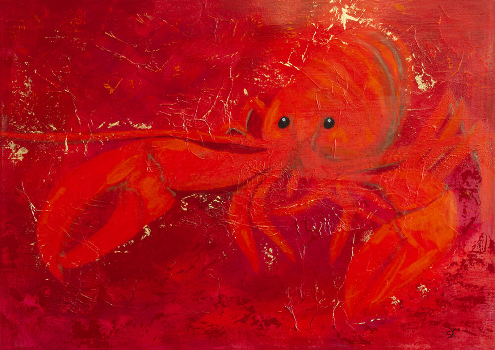 Lobster, Acryl Mischtechnik, 2026 — Im und am Meer