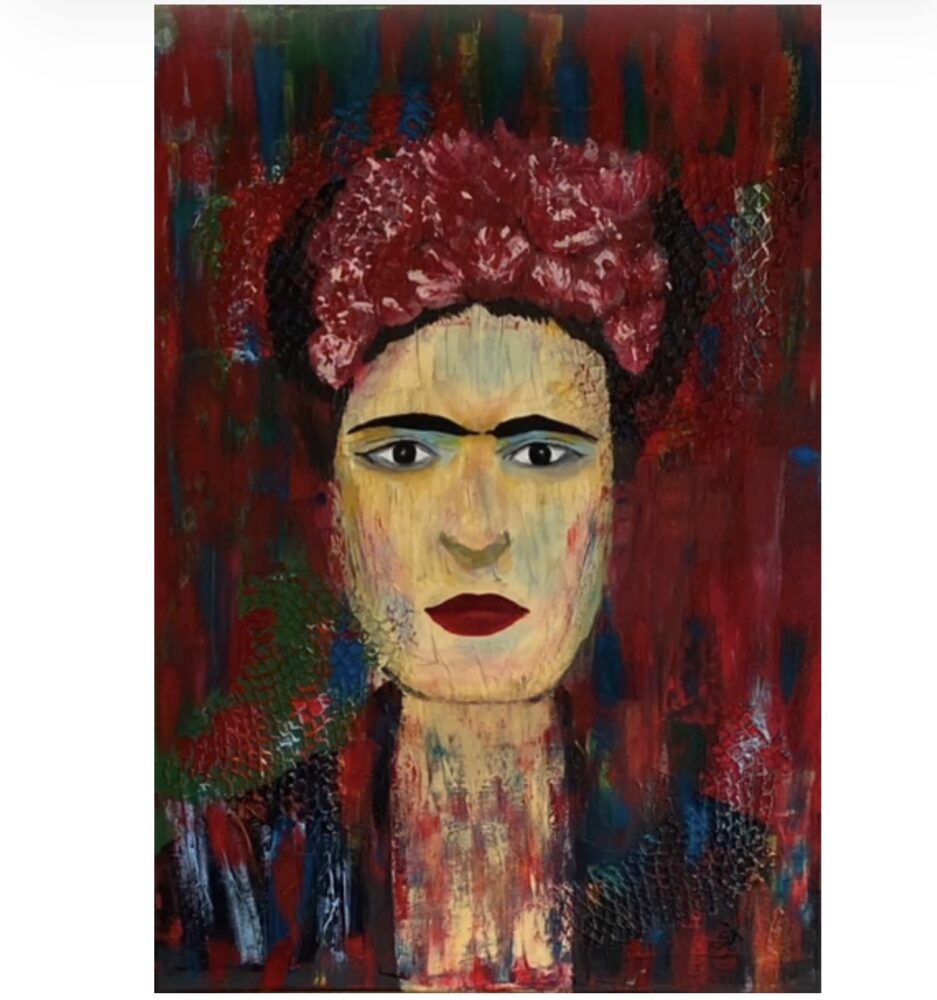 Frida, Acryl Mischtechnik, 2023 — Charakterköpfe