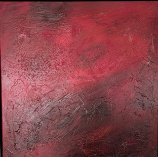 Was bleibt, Acryl auf Leinwand mit Sumpfkalk, Marmormehl und Ölpastellkreiden, 2026 — Sedimente der Stille